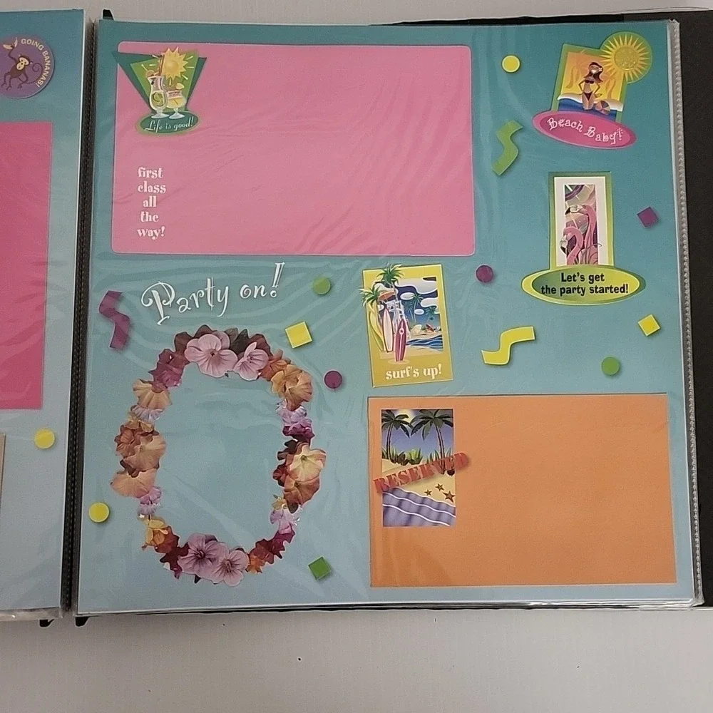 Vacation Scrapbook Photo Album 20 Pages Frames with‎ letters